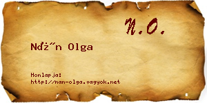 Nán Olga névjegykártya