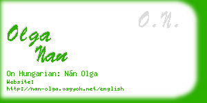 olga nan business card